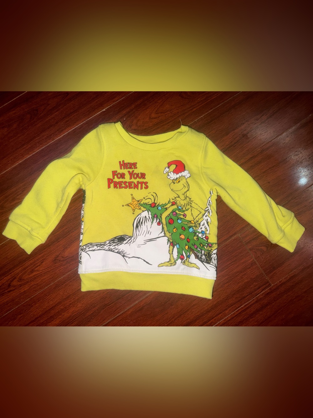 Kids Yellow Grinch Holiday Sweatshirt